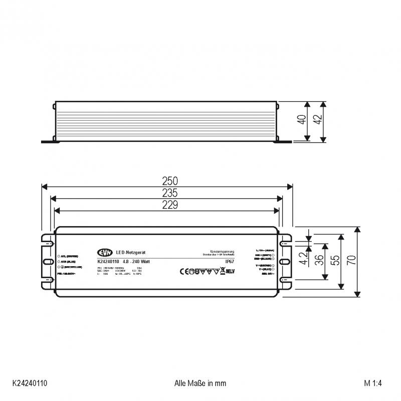 EVN 24V/DC LED-Netzgerät, dimmbar K24240110