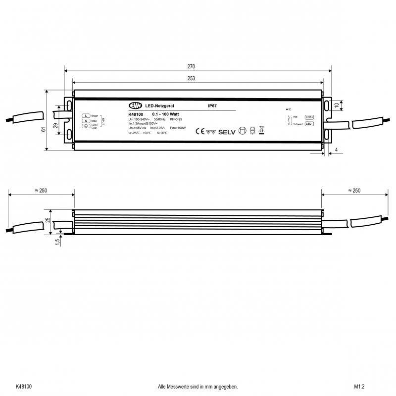EVN 48V/DC LED-Netzgerät K48100