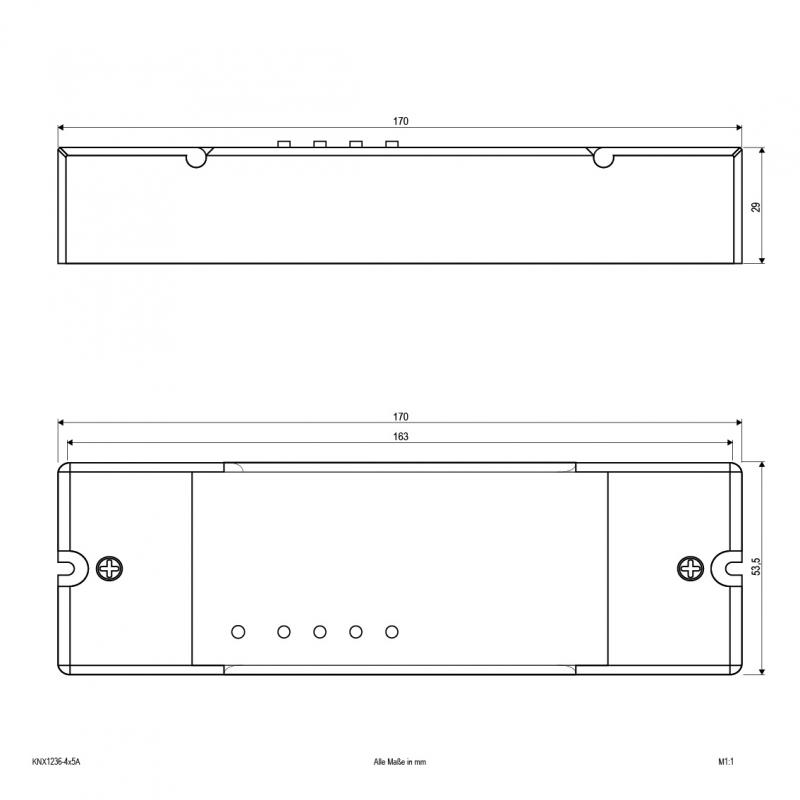 EVN KNX-Dimm-Aktor für 12, 24, 36, 48V/DC KNX12364X5A