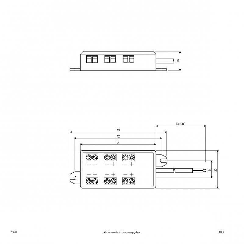 EVN 6-fach Niedervolt-Schraubverteiler L01006