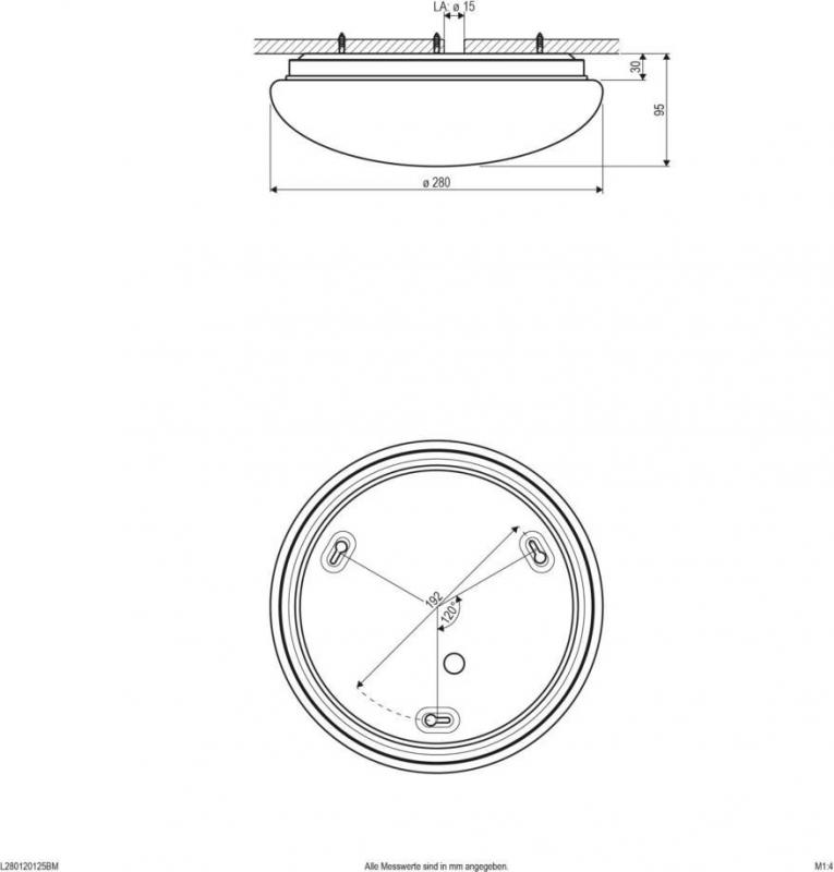 EVN LED Anbauleuchte 12W 3000–6000K IP54 280mm mit Bewegungsmelder CCT weiß