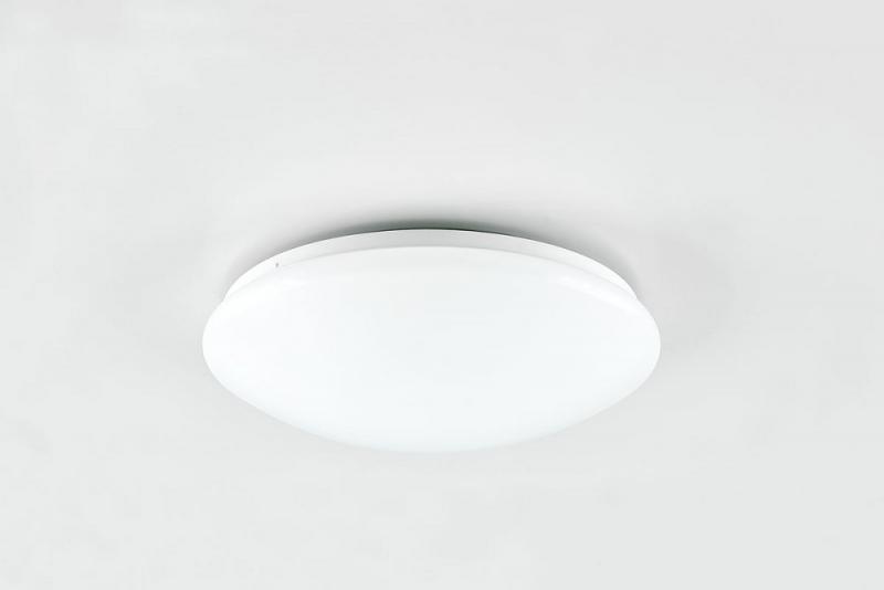 EVN Profi LED Anbauleuchte für Trppenhäuser und feuchte Umgebungen rund weiß IP44 18W 3000K warmweißes Licht