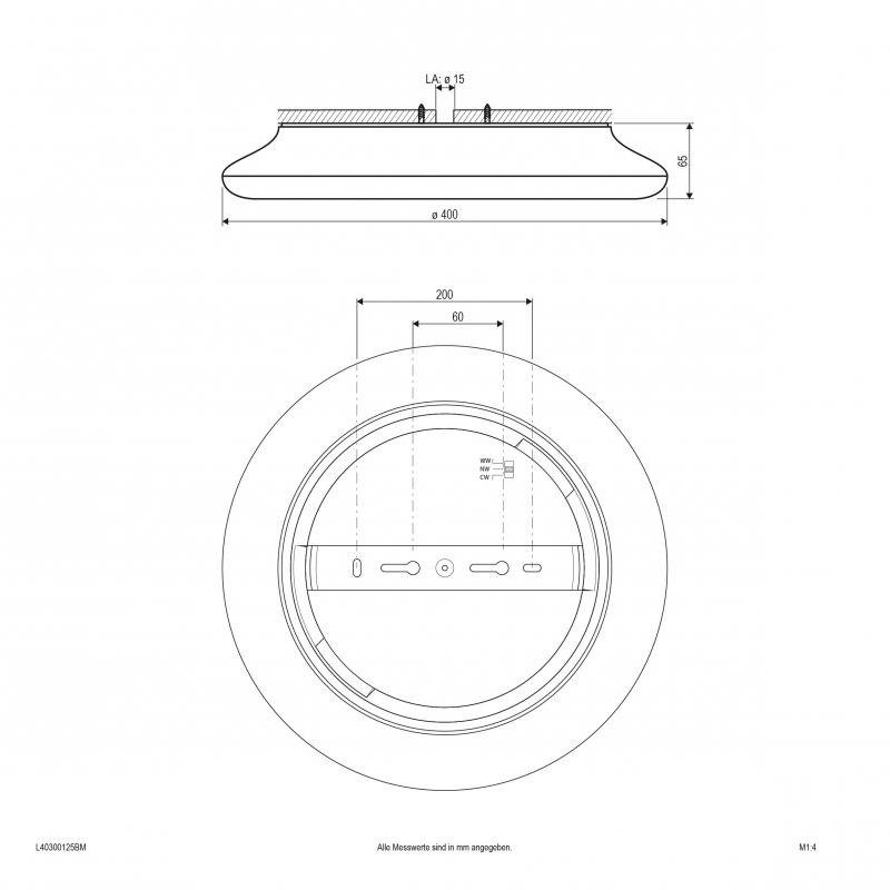 EVN LED Anbauleuchte mit Bewegungsmelder L40300125BM