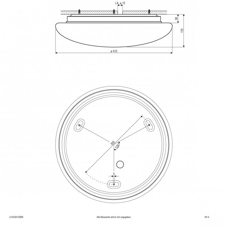 EVN LED Anbauleuchte, IP54 mit Bewegungsmelder L410320125BM