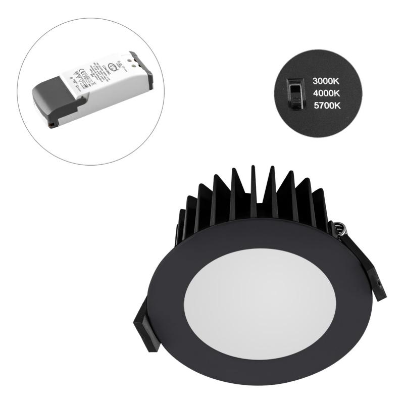 EVN L44N101625 LED Deckeneinbauleuchte anthrazit Ø103 mm Einbaudurchmesser 85 mm