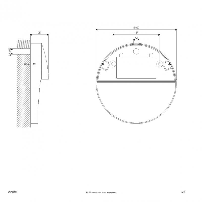 EVN LED Wandanbauleuchte, IP54 L54031502