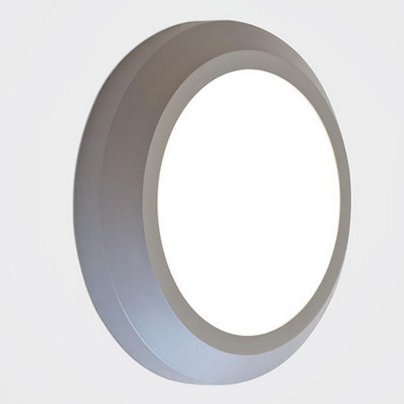 Graue runde EVN LED Wandleuchte für Innen & Außen IP65