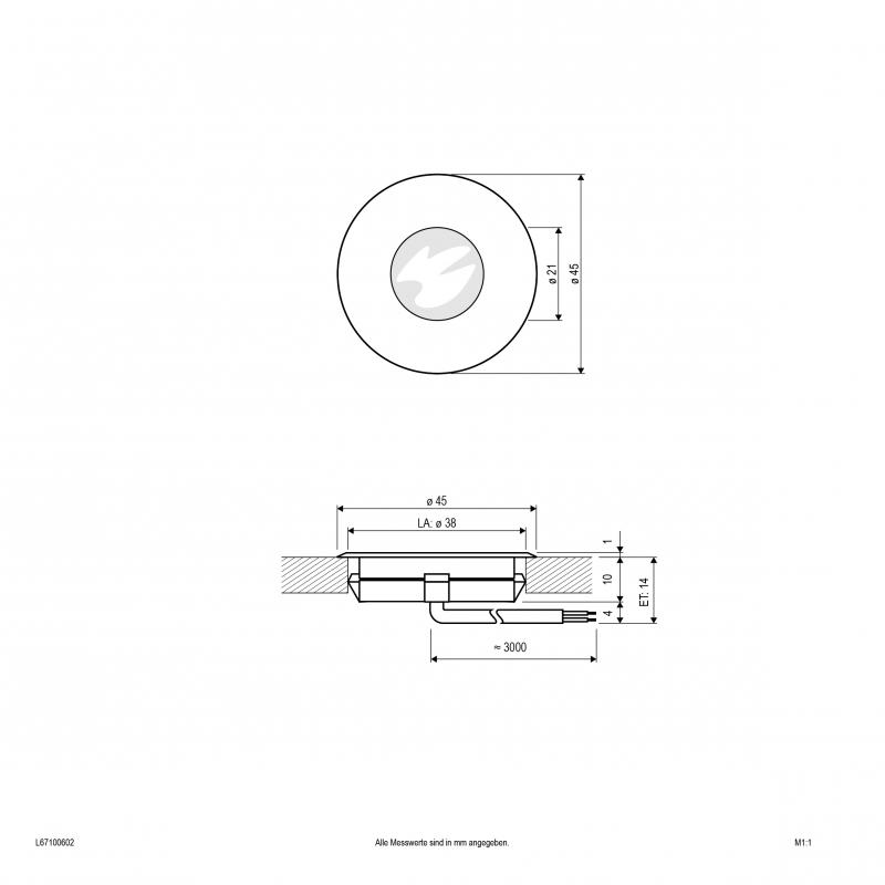 EVN LED Bodeneinbauleuchte, IP67 L67100602