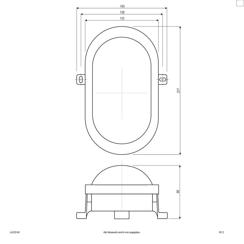 EVN LED Wandanbauleuchte weiß IP44 12W 4000K 960lm