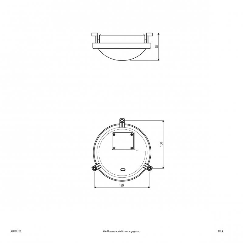 EVN Ovale LED-Anbauleuchte, IP44 LAR120125