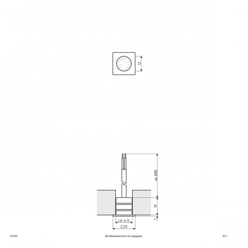 EVN LED-Lichtpunkt für Innen und Außen, IP68 LD4102