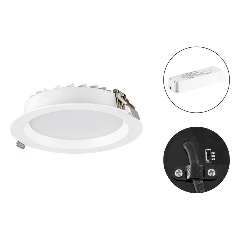 EVN LD54250125 LED Deckeneinbauleuchte | 25 W | 2500–2600 lm | 3000–5700 K | Ø 190 mm | DALI/DALI-2 dimmbar | Einbaudurchmesser 160 mm