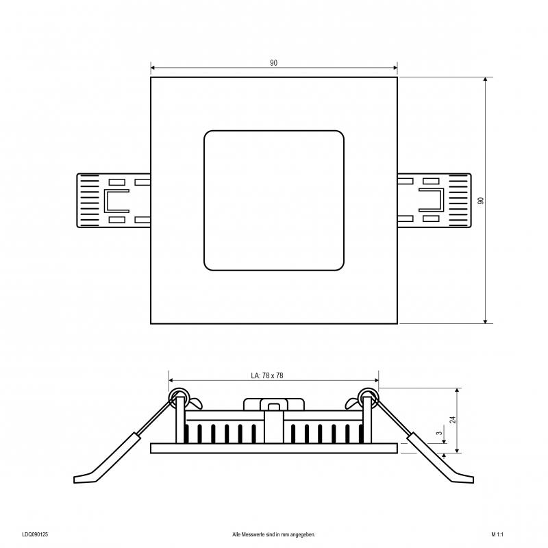 EVN LED Einbaupanel LDQ090125