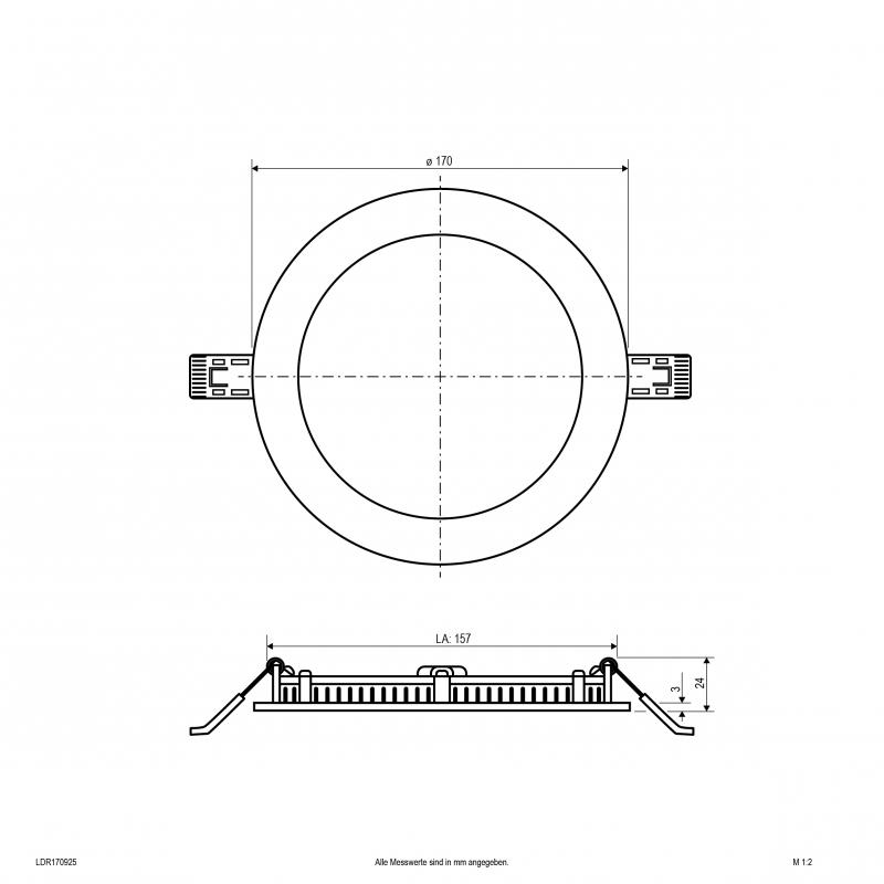 EVN LED Einbaupanel LDR170925