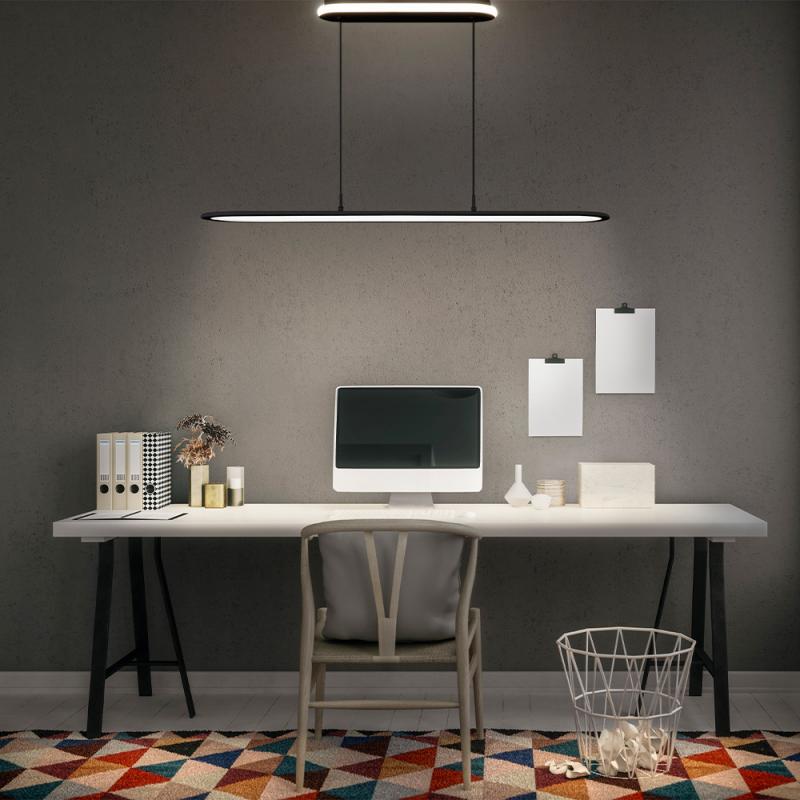 LEDVANCE Pendelleuchte Office Line Panel Ellipse 57W 940 Black