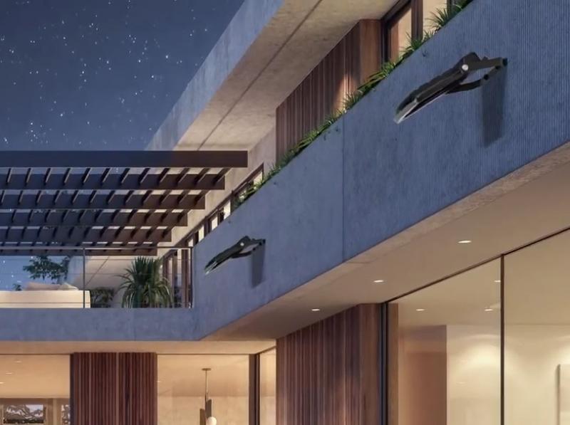 EVN Leistungsstarker LED Fluter Panthera 150W 4000K 18750 Lumen IP65 schwarz neutralweißes Licht