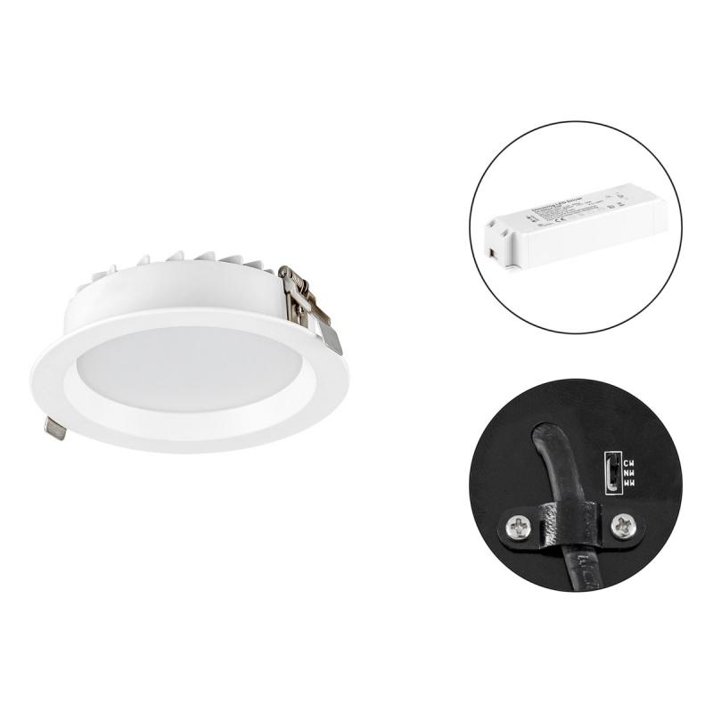 EVN LED Deckeneinbauleuchte LN54150125 | 15 W | 1380–1580 lm | 3000–5700 K | IP54 | dimmbar | Ø 145 mm | Einbaudurchmesser 120 mm