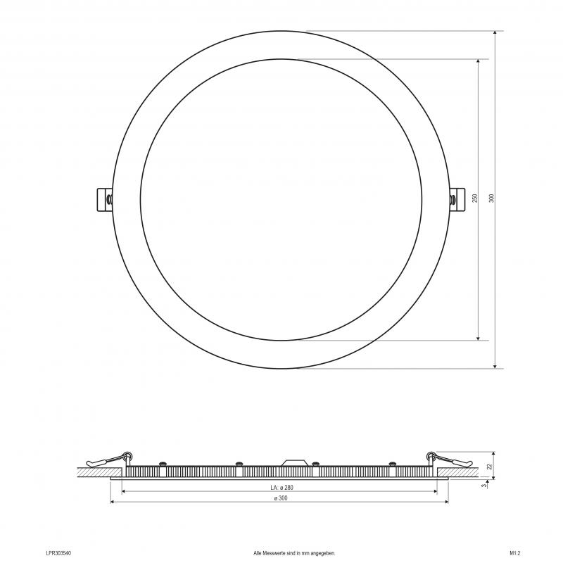 EVN LED Einbaupanel LPR303540