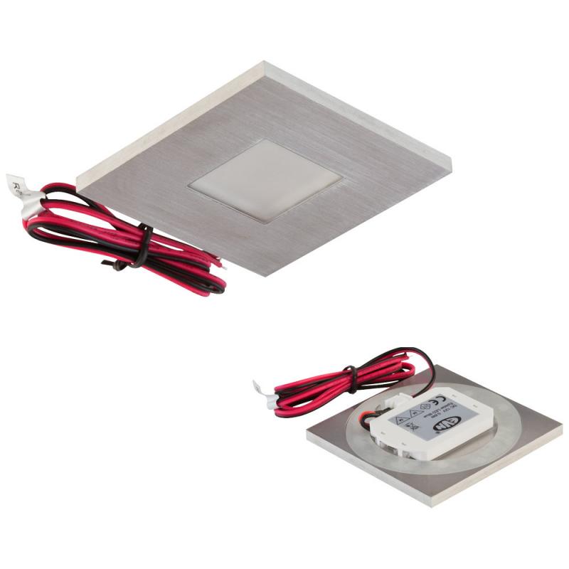 EVN LQ4602 LED Wandeinbauleuchte 0,6W 3000K Edelstahl IP44 12V DC Einbaudurchmesser 55mm