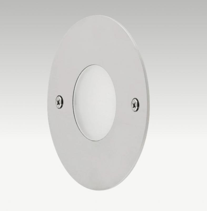 EVN LR0601A LED Wandeinbauleuchte 0,6W 6000K 12V DC IP44 Edelstahl Einbaudurchmesser 55 mm
