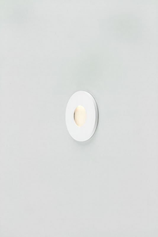 EVN LED Wandeinbauleuchte weiß IP44 12V/DC 0.6W 3000K warmweißem Licht feuchtraumgeeignet  EinbauØ55