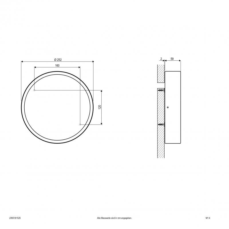 EVN LED Anbauleuchte mit einstellbarer Farbtemperatur LR65181525