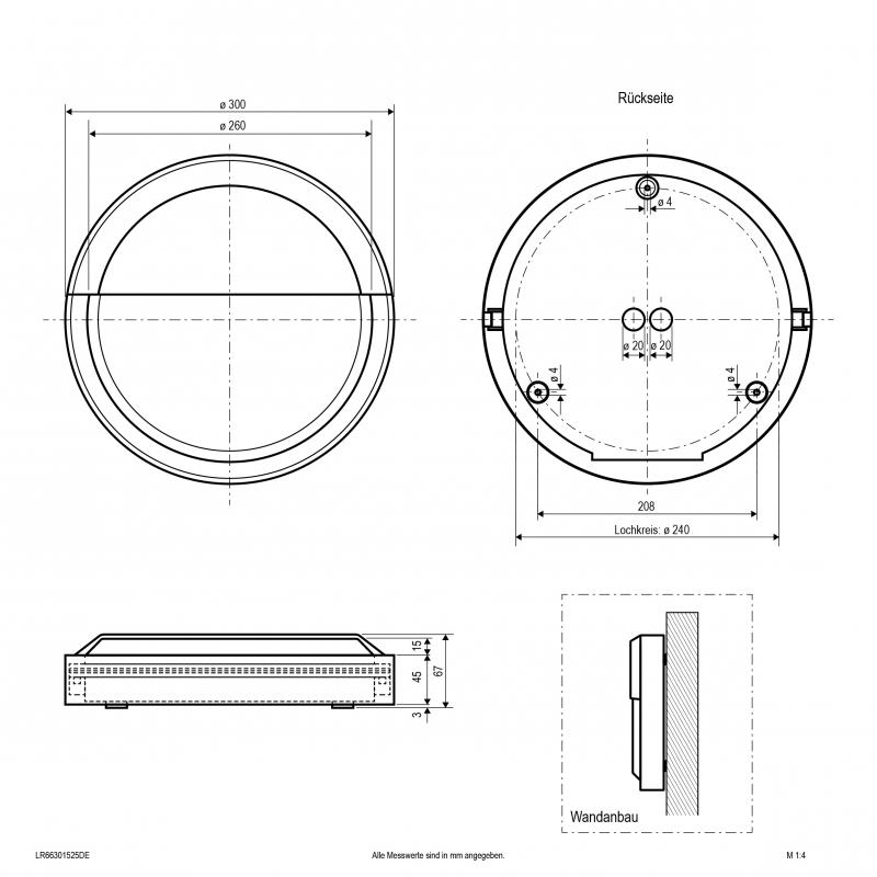 EVN LED Anbauleuchte aus Aluminium LR66301525DE