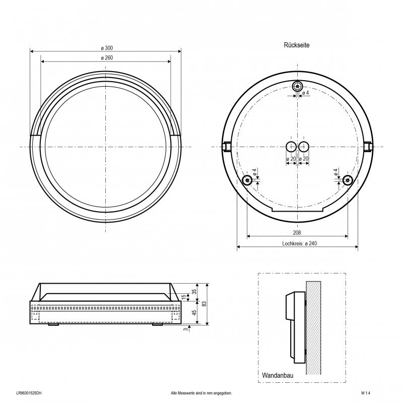 EVN LED Anbauleuchte aus Aluminium LR66301525DH