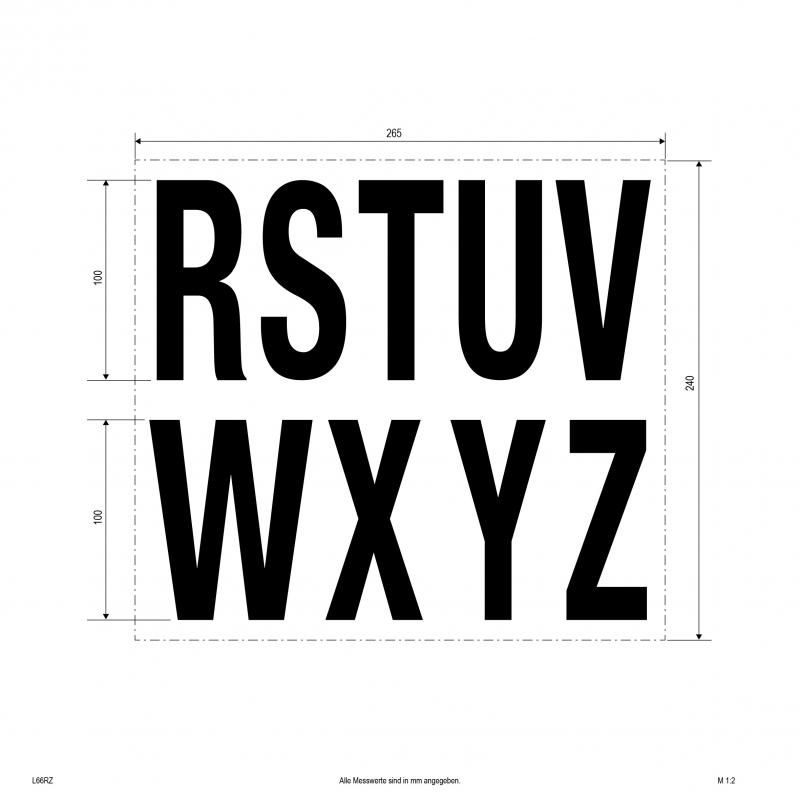 EVN Hausnummer Buchstaben R-Z - für TECTUM NEXT LR66RZ