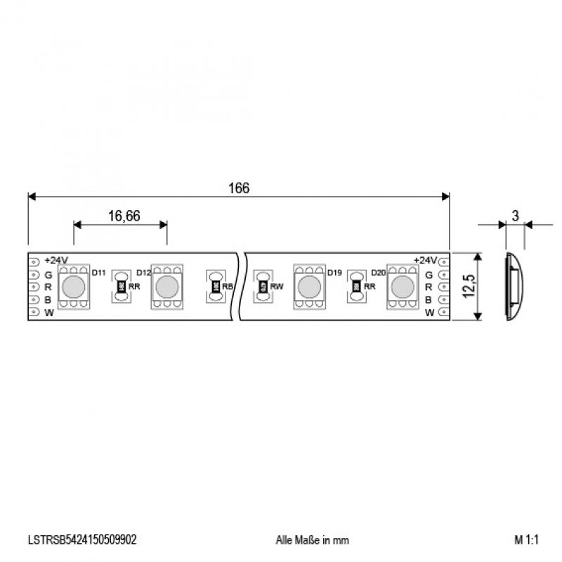 EVN Niedervolt LED-Strip, IP54, kürzbar LSTRSB5424150509902