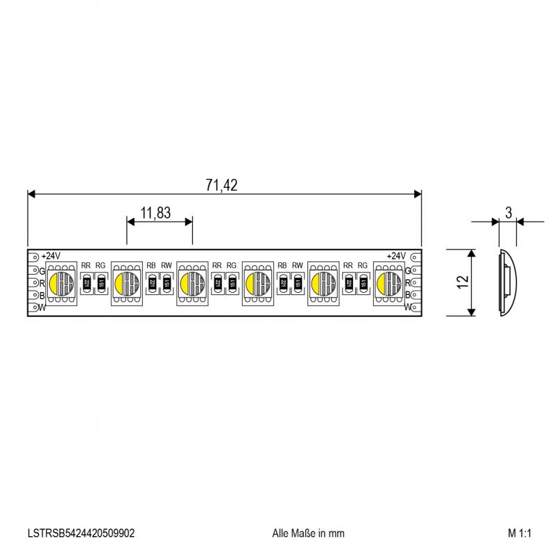 EVN Niedervolt LED-Strip, IP54, kürzbar LSTRSB5424420509902