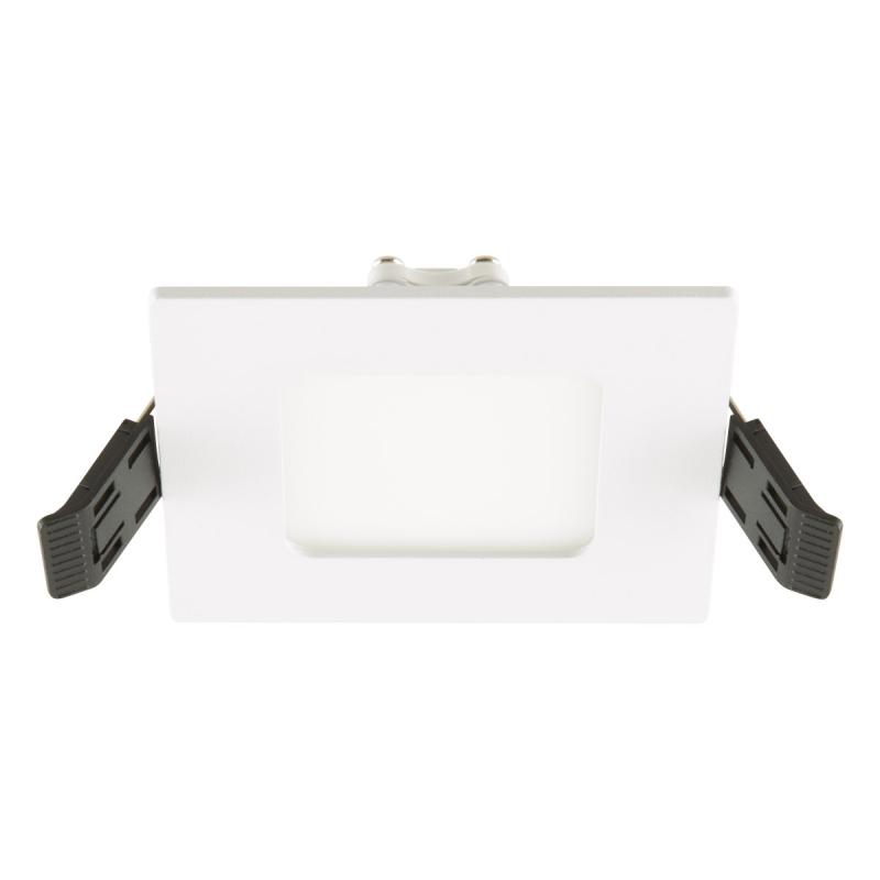 EVN LED Einbaupanel LTQ090125 5W 470lm 3000K/4000K weiß quadratisch IP54 Einbaudurchmesser 78 mm