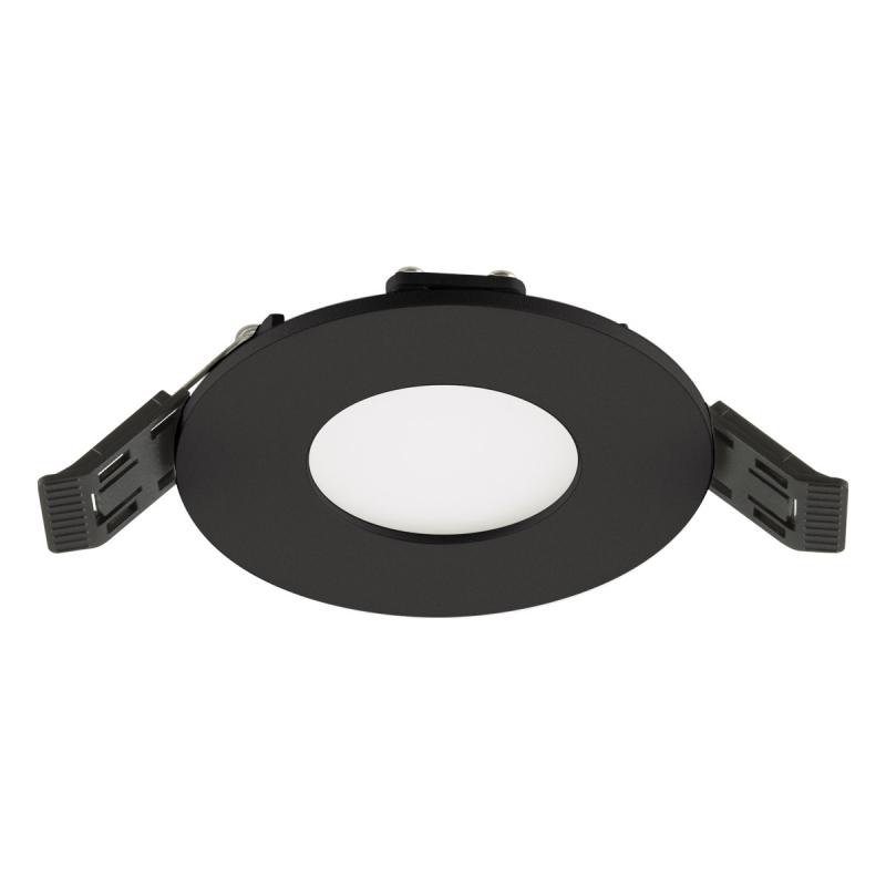 EVN LTR080925 LED Einbaupanel 5W 470lm 3000K/4000K IP54 rund schwarz Ø85mm Einbaudurchmesser 68mm