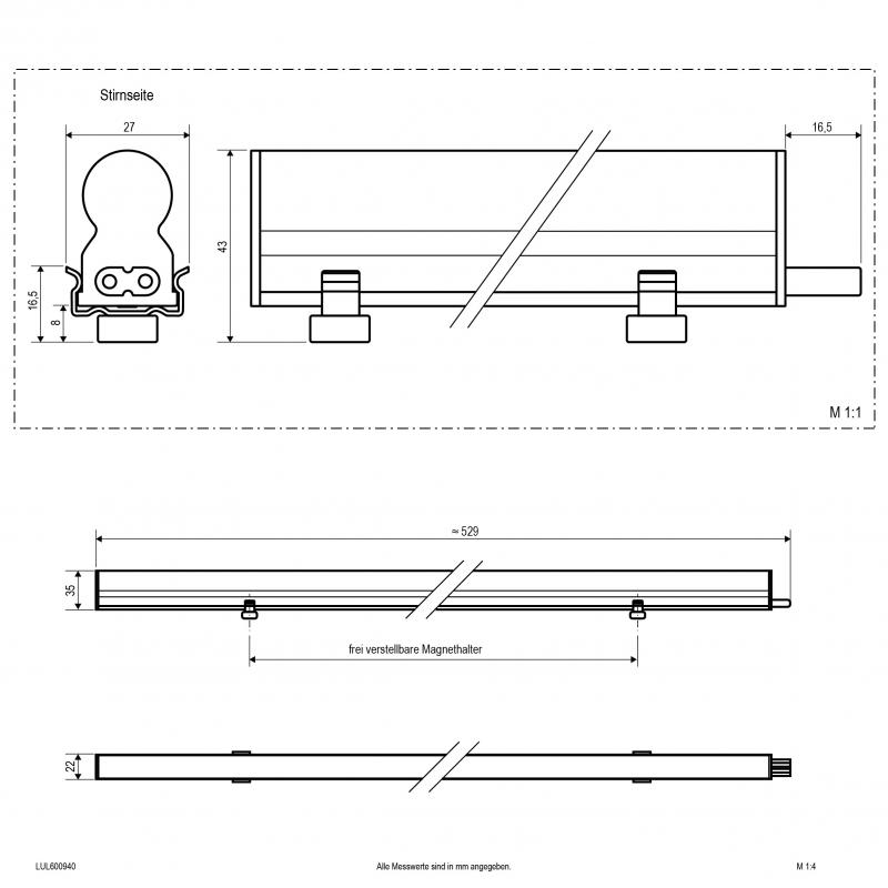 EVN LED-Deckenanbauleuchte - 529mm LUL600940