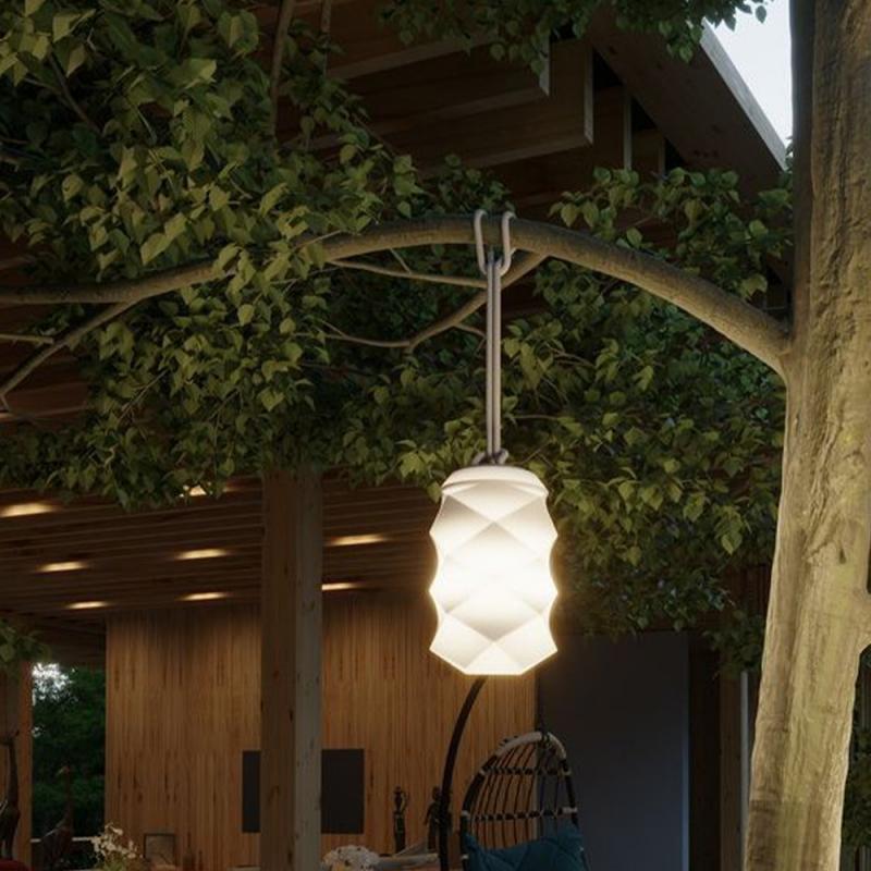 New Garden BITA mobile LED Hängeleuchte weiss/grau Akku RGB