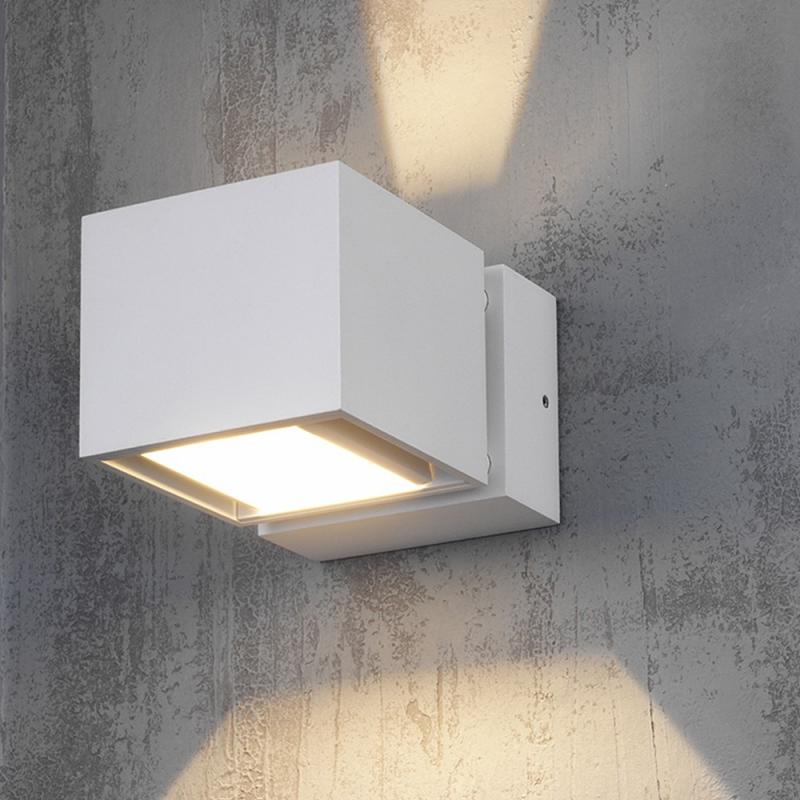 Mylight BIELEFELD LED Wandleuchte IP54 in alu gebürstet - verstellbarer Lichtkegel