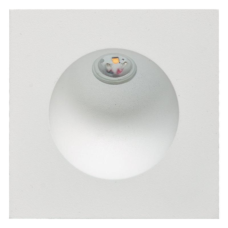 EVN LED Wand Einbaustrahler warmweißes Licht feuchtraumgeeignet in weiß IP54 2W 3000K EinbauØ60