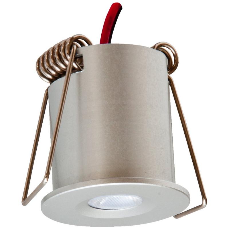 EVN P-LED Decken-Einbaustrahler mit warmweißem Licht rund Alu IP20 12V/DC 3W 3000K EinbauØ30