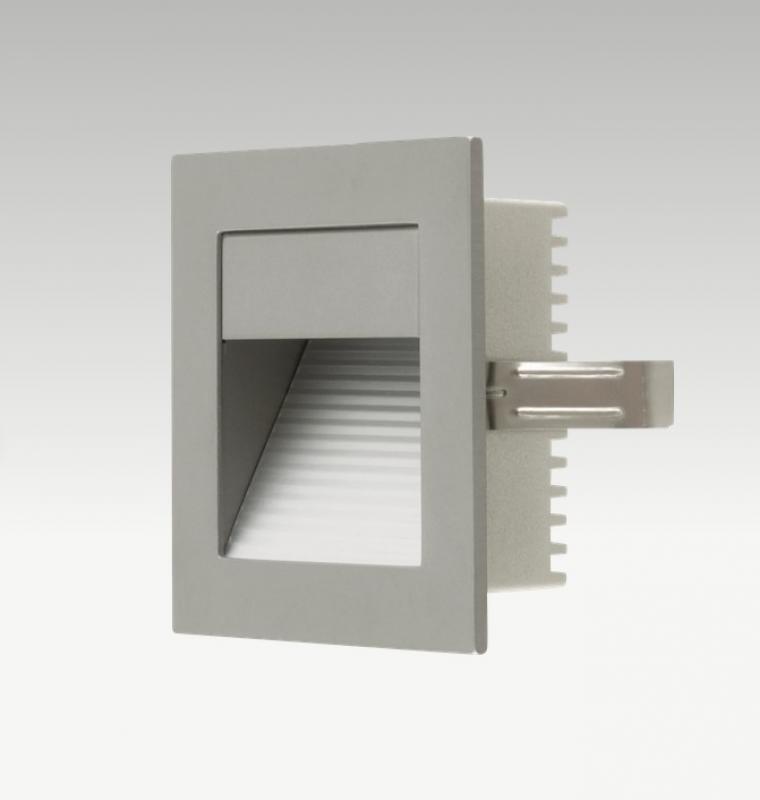 EVN LED Wand Einbaustrahler warmweißes Licht  silber IP20 2.2W 3000K