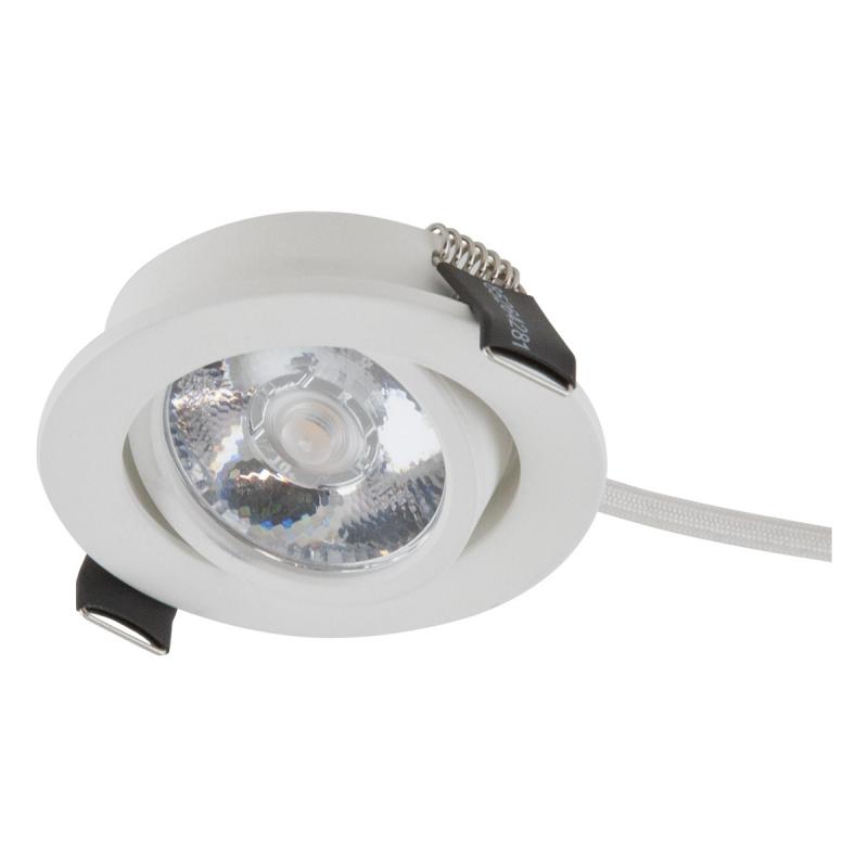 EVN P23030102 LED Deckeneinbauleuchte 3W 3000K Weiß schwenkbar IP20 Einbaudurchmesser 55 mm