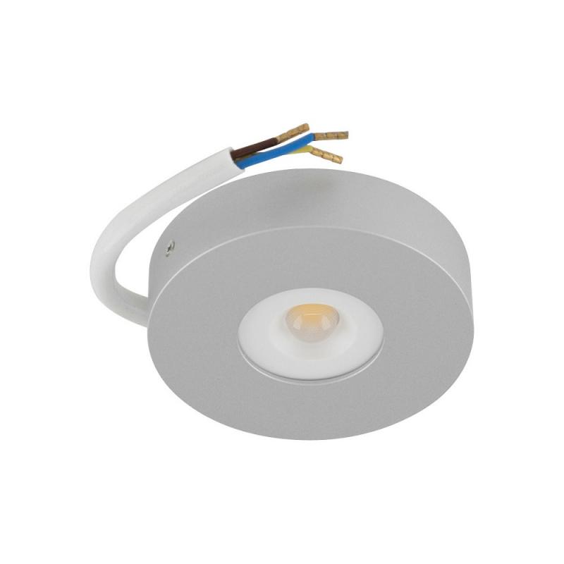 EVN P-LED Deckenanbauleuchte mit warmweißem Licht rund silber IP20 3.3W 3000K