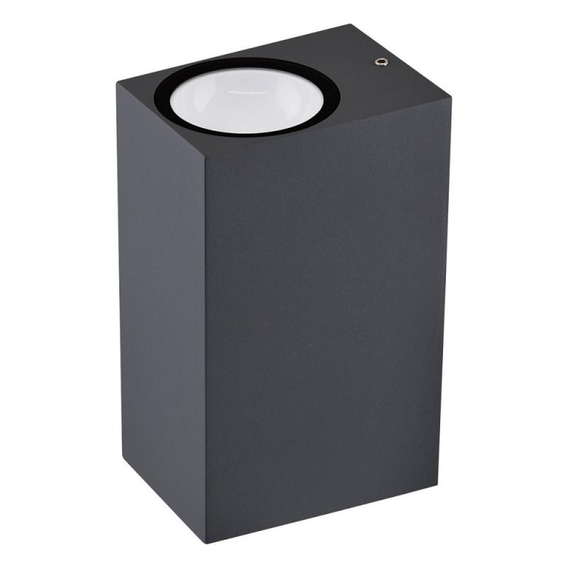 EVN 2-flammige LED Wandaußenleuchte eckig anthrazit IP54 warmweißes Licht