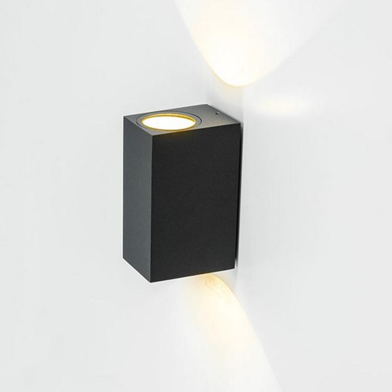 EVN 2-flammige LED Wandaußenleuchte eckig anthrazit IP54 warmweißes Licht