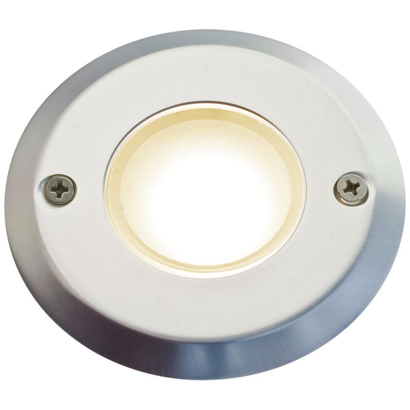 EVN LED Wand Einbaustrahler mit warmweißem Licht Alu IP65 1W 3000K EinbauØ52 feuchtraumgeeignet