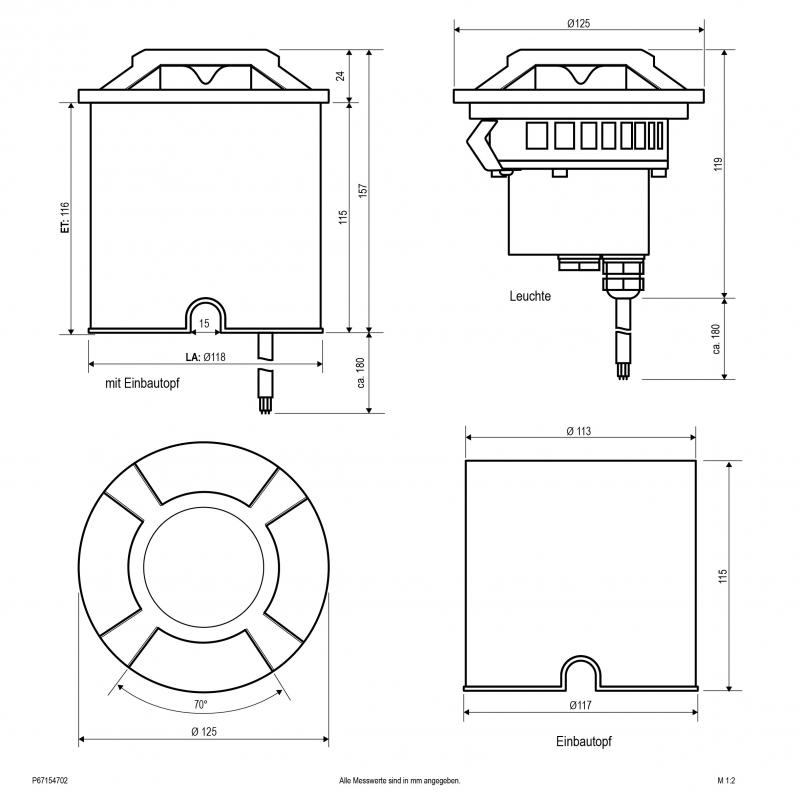 EVN LED Bodeneinbauleuchte, 2-facher Lichtaustritt P67154702