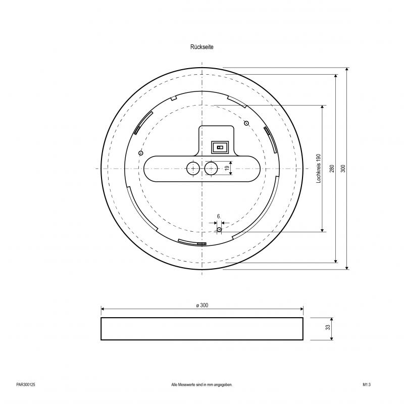 EVN LED Anbaupanel mit niedriger Aufbauhöhe PAR300125