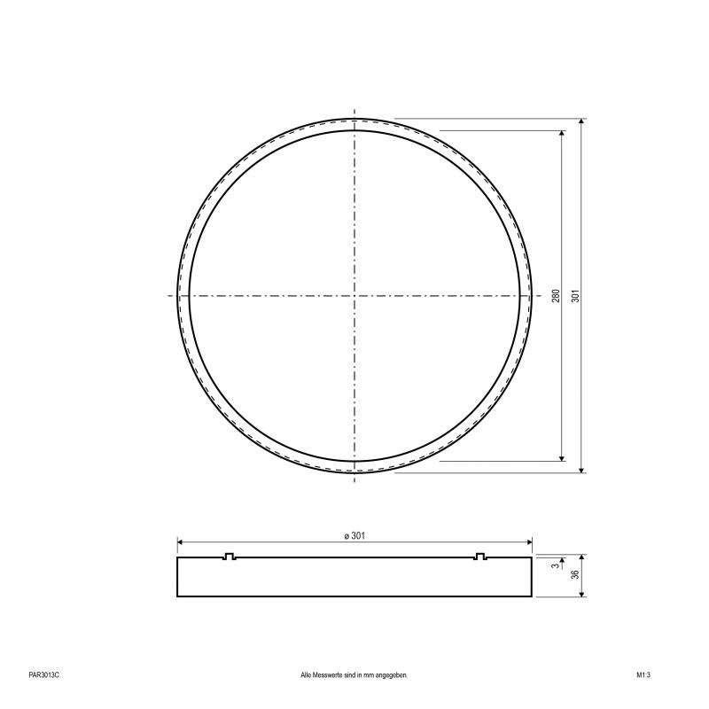EVN Gehäusering für Anbauleuchte PAR300125 PAR3013C