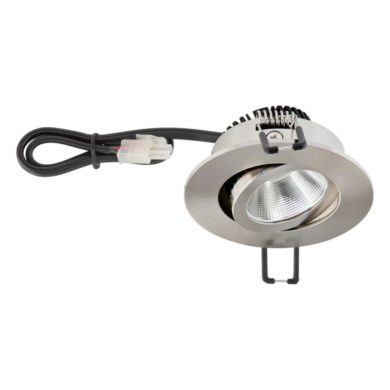 EVN LED Decken-Einbaustrahler mit warmweißem Licht rund schwenkbar & dimmbar IP20 3W 2700K 280lm 90Ra EinbauØ68