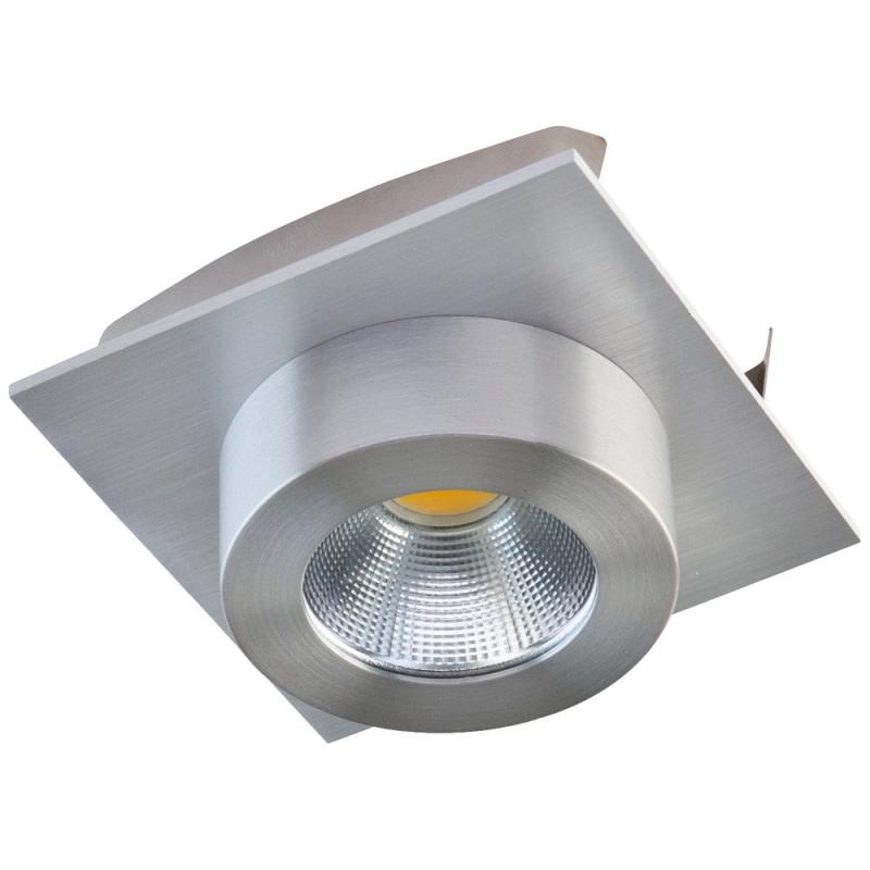 EVN P-LED Decken-Einbaustrahler mit warmweißem Licht alu pol. IP20 350mA 6W 3000K 90Ra EinbauØ68