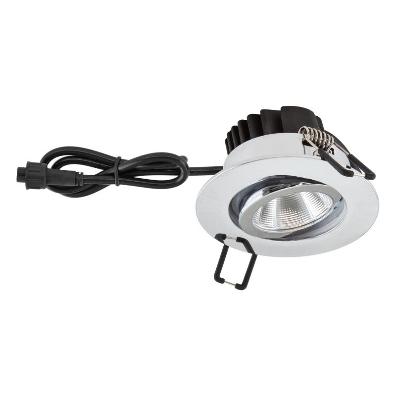 EVN PC650061140 COB LED Deckeneinbauleuchte 6W 4000K IP65 Chrom Einbaudurchmesser 68 mm